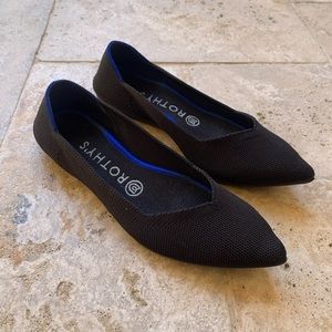 Rothy’s Black Pointed Toe Shoe Flat 8